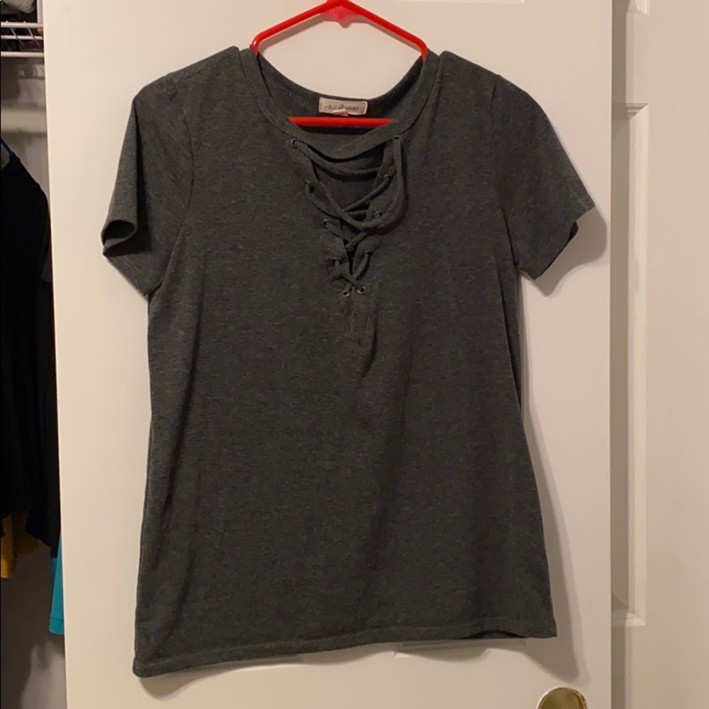 Lace up t-shirt